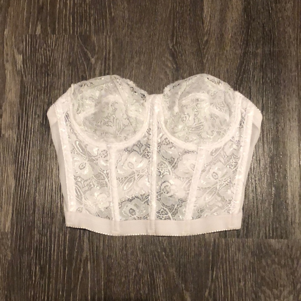 White corset bra